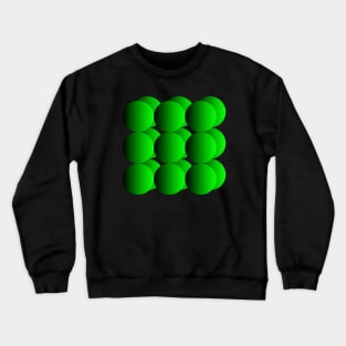 Fluorescent Spheres | Gradient Neon Green Crewneck Sweatshirt